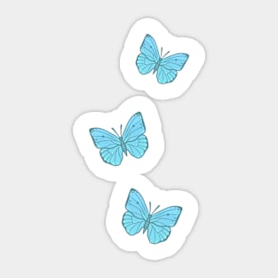 Blue Butterflies Sticker